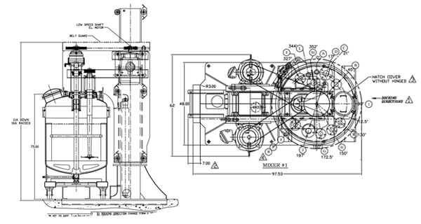 Image for ***SOLD***MJK0066 Reynolds Industries Mixer 200 GAL Multi-Shaft, Multi Drive, Variable Speed Mixer