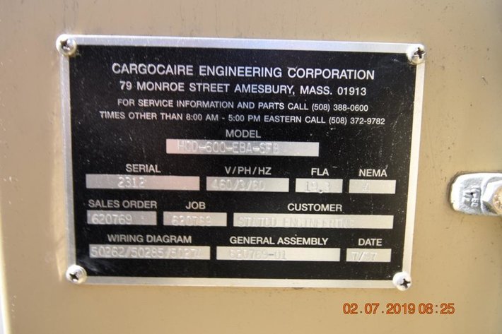 Image for ***SOLD*** MJK0090 Munters Air Handling System MDL HCD- 600- EBA SFB