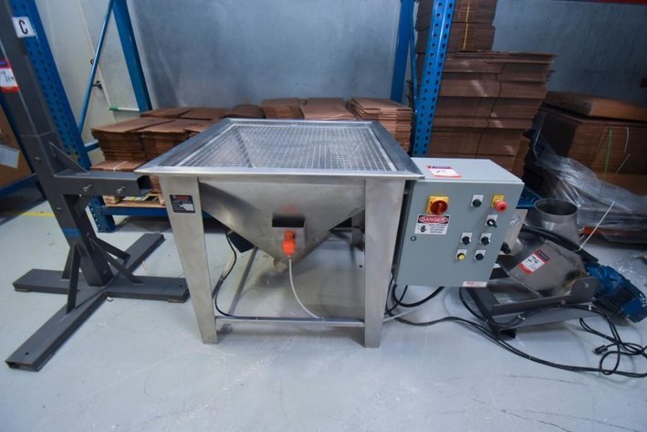 Image for **SOLD**MJK0159 AMS Powder Hopper with Auger Screw and Stand