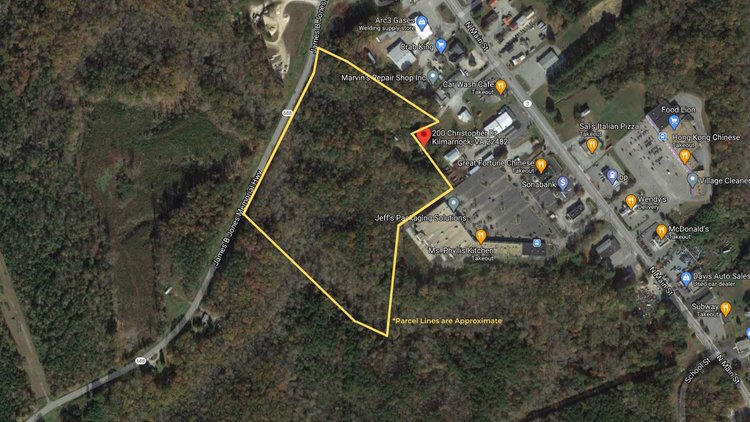 Image for Downtown Kilmarnock Investment & Development Opportunity -  Single Family Brick Home & 19.44 AC Commercial Tract - 200 Christopher Drive, Kilmarnock, VA 22482