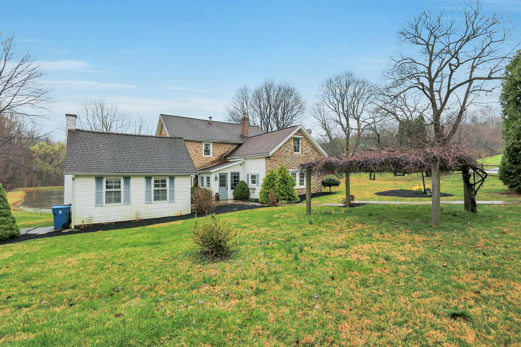 Image for 3 BR, 2.5 BA HISTORIC STONE HOME W/ DETACHED 2 CAR GARAGE & SUMMER HOME OVERLOOKING POND ON 14.04+/- AC