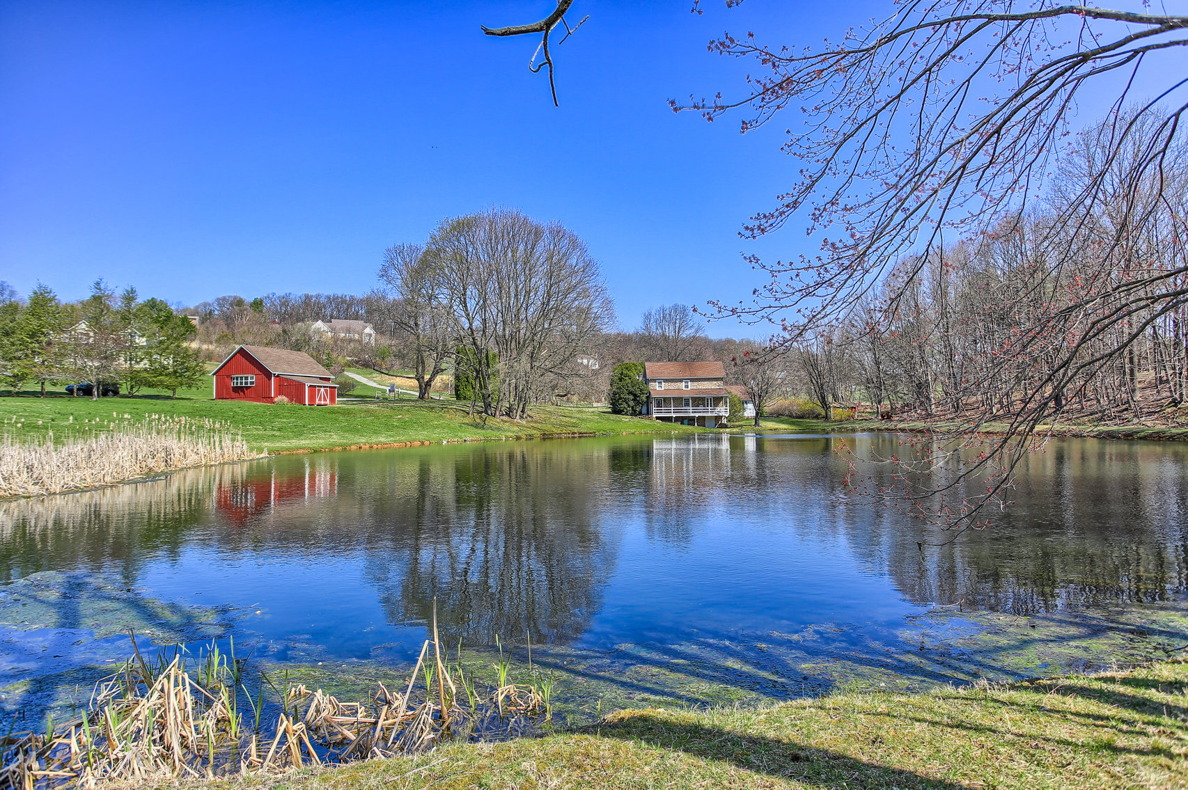 Image for 3 BR, 2.5 BA HISTORIC STONE HOME W/ DETACHED 2 CAR GARAGE & SUMMER HOME OVERLOOKING POND ON 14.04+/- AC