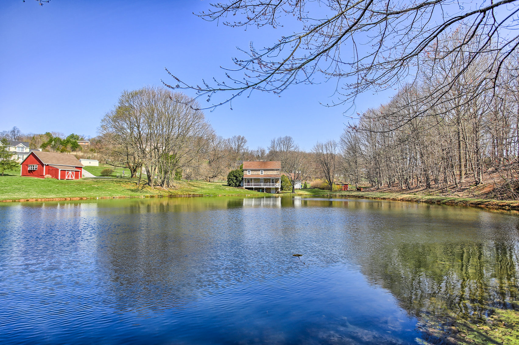 Image for 3 BR, 2.5 BA HISTORIC STONE HOME W/ DETACHED 2 CAR GARAGE & SUMMER HOME OVERLOOKING POND ON 14.04+/- AC