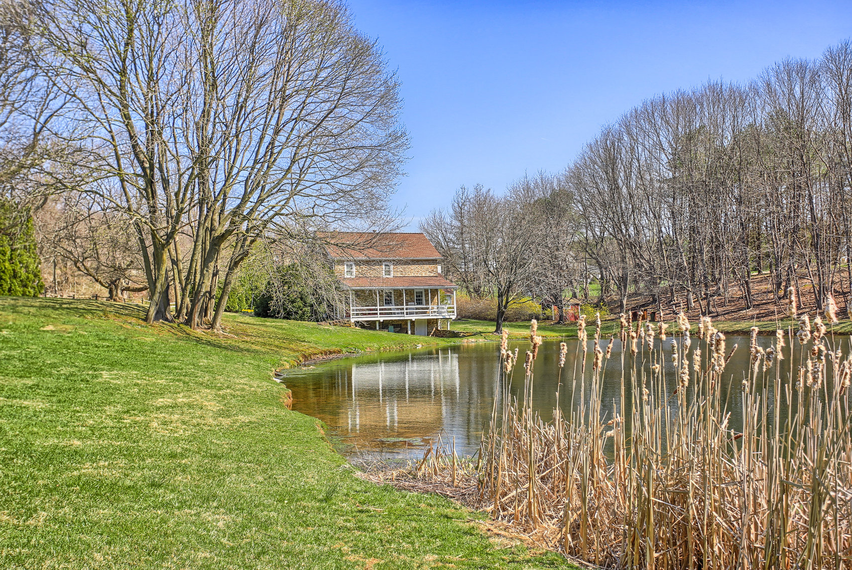 Image for 3 BR, 2.5 BA HISTORIC STONE HOME W/ DETACHED 2 CAR GARAGE & SUMMER HOME OVERLOOKING POND ON 14.04+/- AC