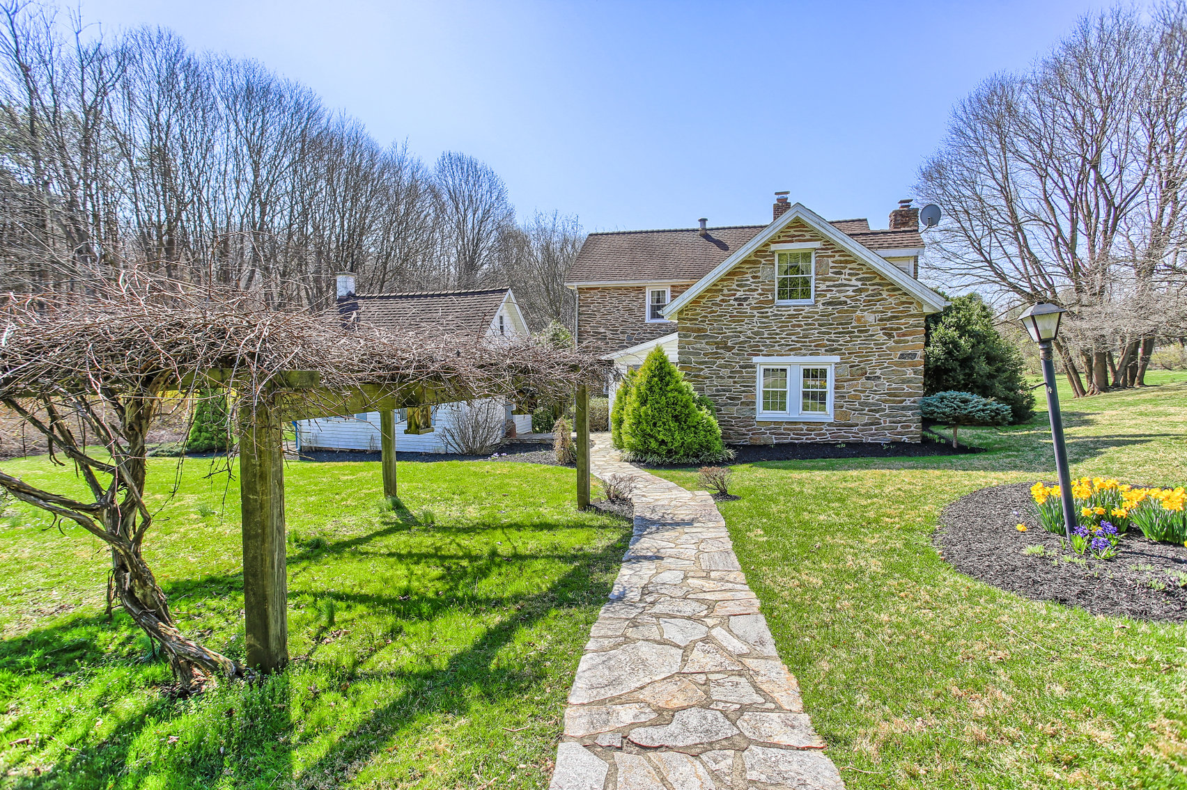 Image for 3 BR, 2.5 BA HISTORIC STONE HOME W/ DETACHED 2 CAR GARAGE & SUMMER HOME OVERLOOKING POND ON 14.04+/- AC