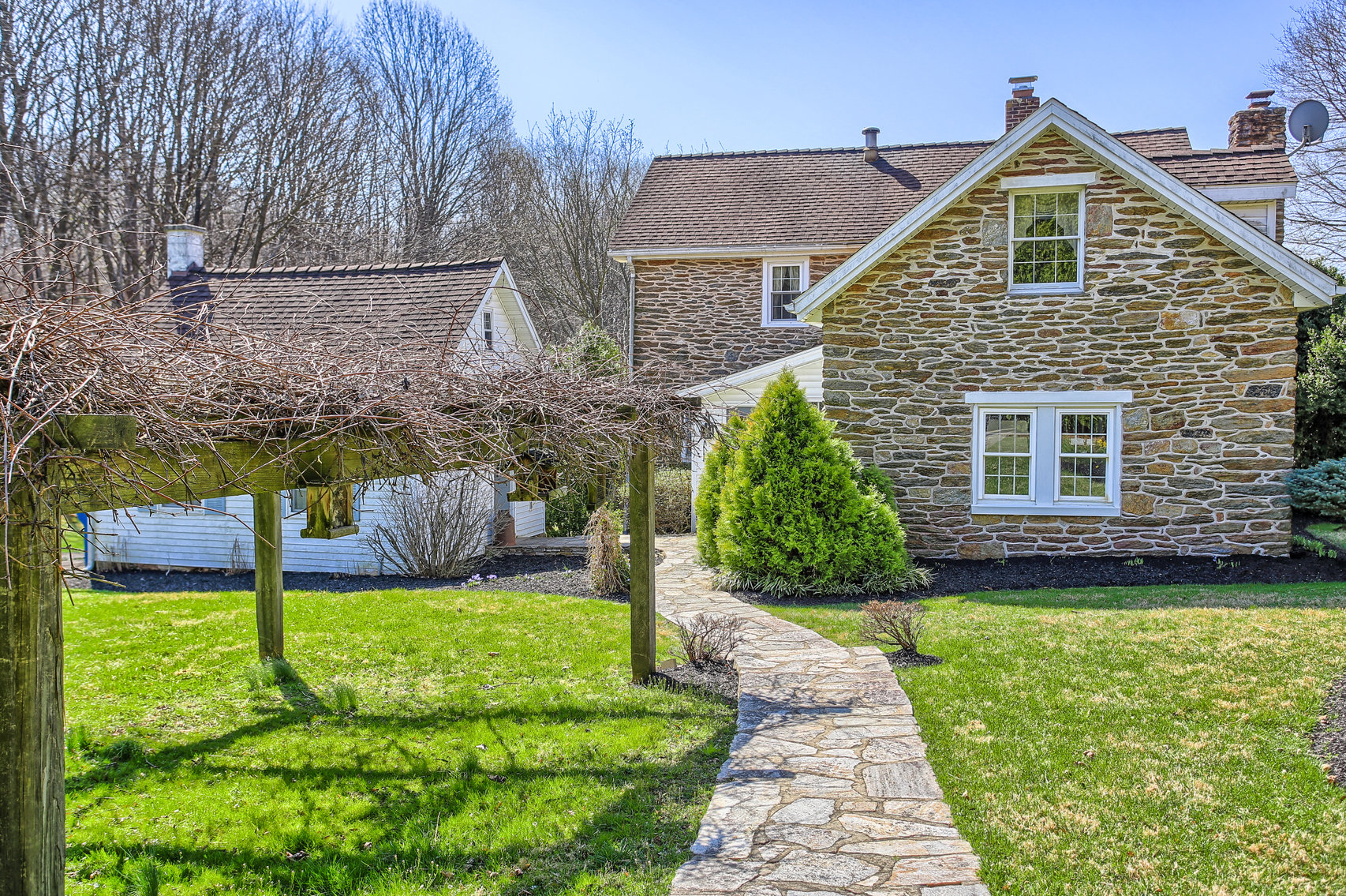 Image for 3 BR, 2.5 BA HISTORIC STONE HOME W/ DETACHED 2 CAR GARAGE & SUMMER HOME OVERLOOKING POND ON 14.04+/- AC