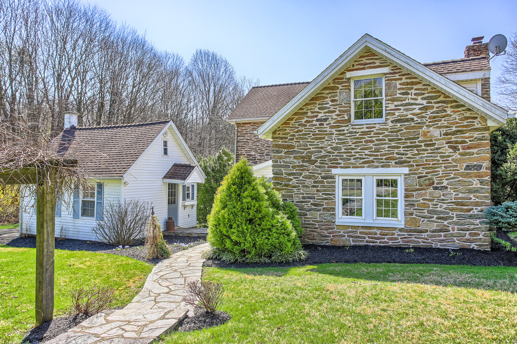Image for 3 BR, 2.5 BA HISTORIC STONE HOME W/ DETACHED 2 CAR GARAGE & SUMMER HOME OVERLOOKING POND ON 14.04+/- AC
