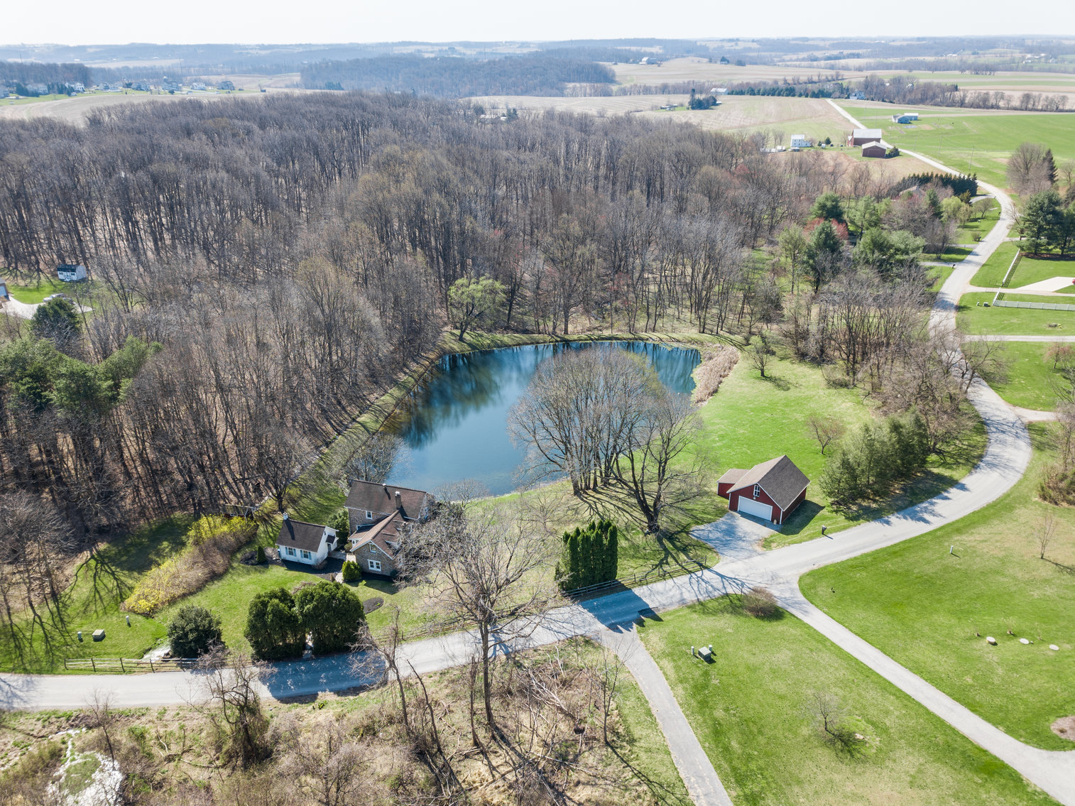 Image for 3 BR, 2.5 BA HISTORIC STONE HOME W/ DETACHED 2 CAR GARAGE & SUMMER HOME OVERLOOKING POND ON 14.04+/- AC