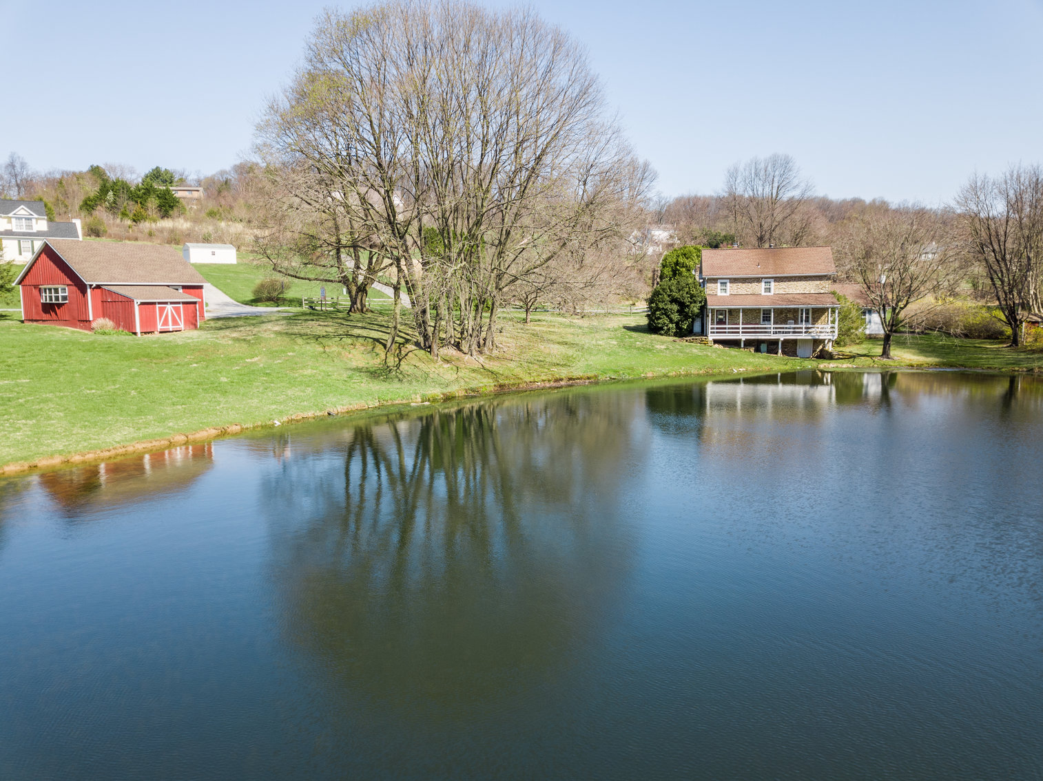 Image for 3 BR, 2.5 BA HISTORIC STONE HOME W/ DETACHED 2 CAR GARAGE & SUMMER HOME OVERLOOKING POND ON 14.04+/- AC