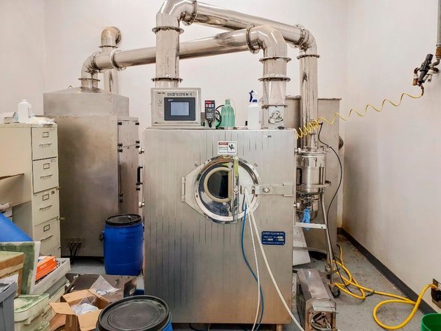 Image for MJK0475 Vanguard coating machine model BG40E with hot air cabinet and exhaust cabinet