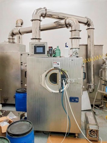 Image for MJK0475 Vanguard coating machine model BG40E with hot air cabinet and exhaust cabinet