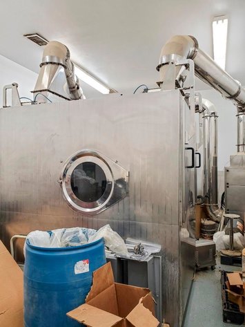 Image for MJK0475 Vanguard coating machine model BG40E with hot air cabinet and exhaust cabinet