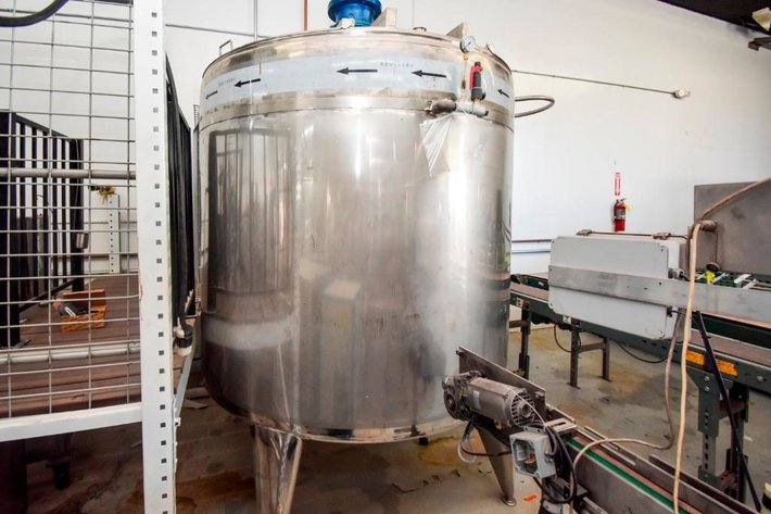 Image for ***SOLD***MJK0552 Large Jacketed Mixing Tank 1000 Gallon