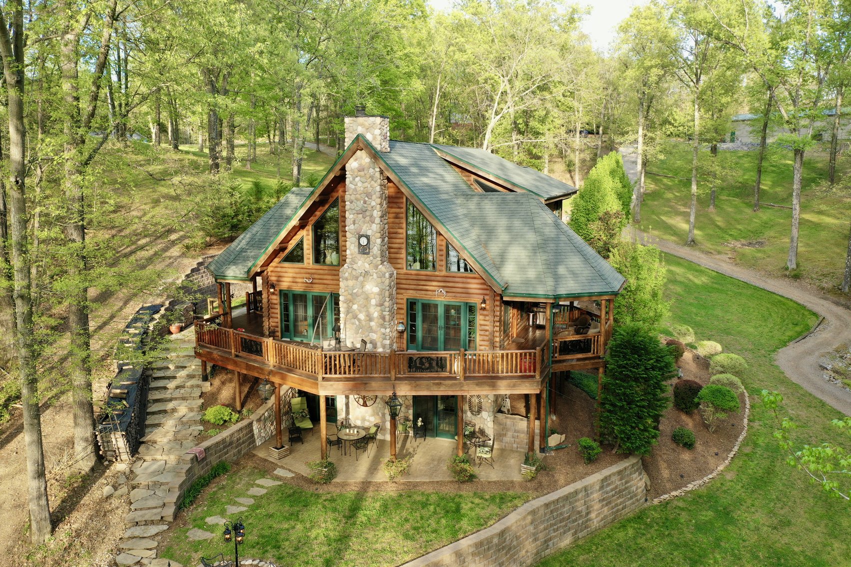 Image for Incredible Lake Barkley Main Channel, Waterfront, Log Home on 2.7+/- acres with a Private DOCK.