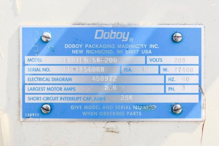 Image for ***SOLD*** MJK0579 Doboy Heat Tunnel