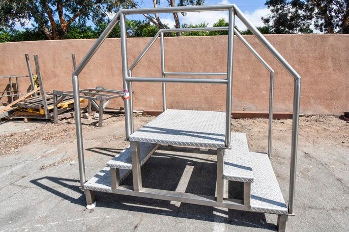 Image for MJK0580 Small Stainless up and over 3 stair case