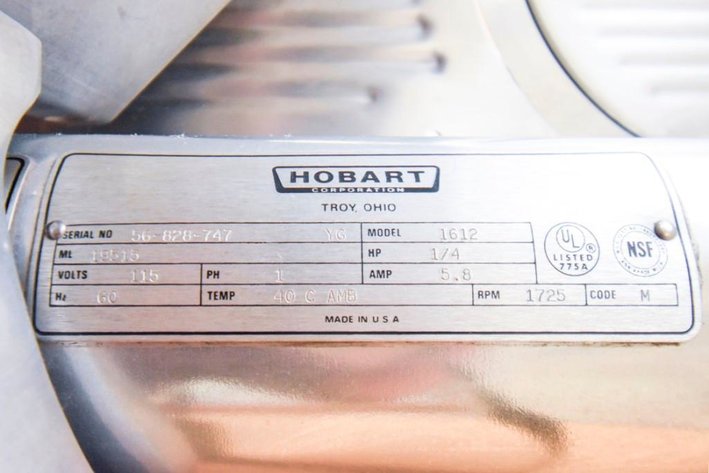 Image for ***SOLD*** MJK0595 Hobart Deli slicer MDL 1612