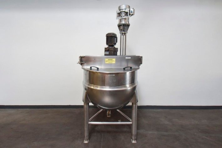 Image for **SOLD** MJK0599 Hamilton Kettles 100 Gal Kettle with Half Jacket, Full sweep, and high sheer blade