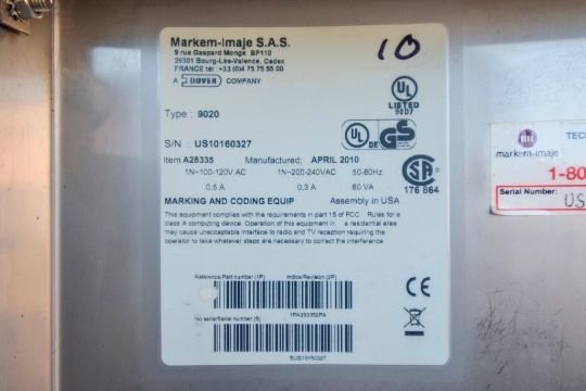 Image for ***SOLD*** MJK0624 Markem Continuous Inkjet Printer 9020