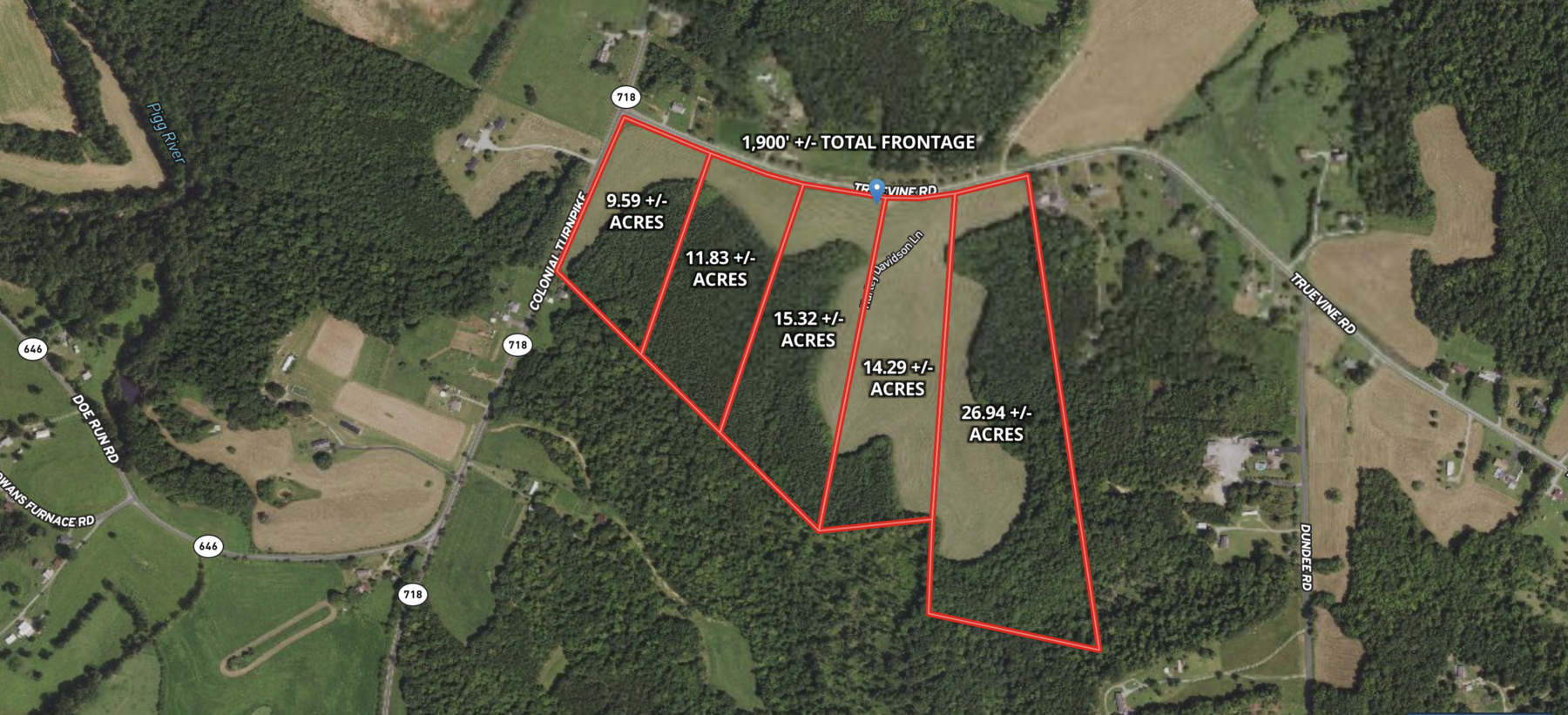 Image for Parcel 4 (14.29+/- acres) of 5 Individual Land Parcels Totaling 77.9 +/- Acres in Franklin County, VA, Only 10 Miles from Smith Mountain Lake--ONLINE ONLY BIDDING!!