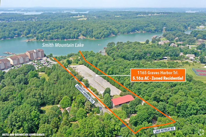 Image for Smith Mountain Lake | 5.16 ± AC | Lakefront – Longview | Zoned Residential | Pavilion | Pier | Paved Parking Lot | Accelerated Sale | Bid Live or Online | Property # 1 of 7