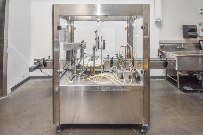 Image for ***SOLD*** MJK0643 Dual Head Monoblock Filling and Capping Machine with Hoppers