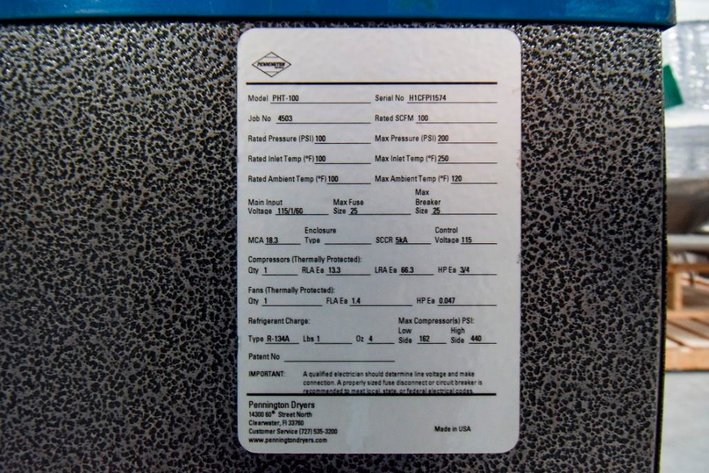 Image for ***SOLD***  MJK0704 Pennington Dryers PHT-100