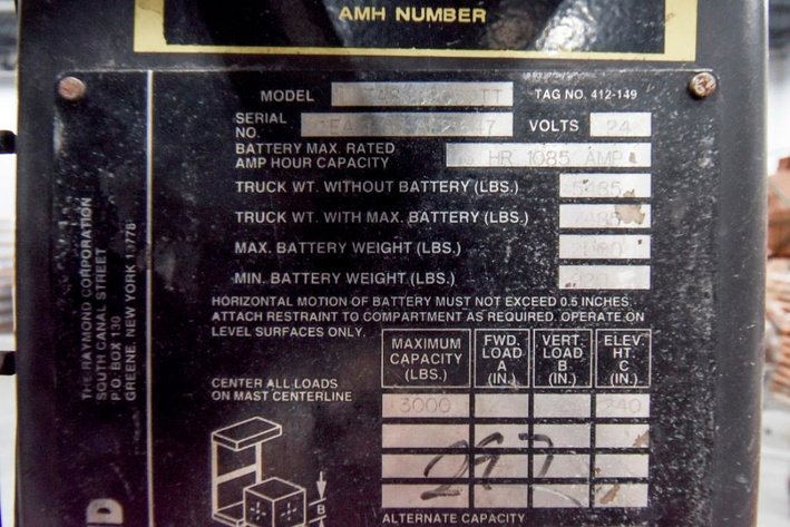 Image for ***SOLD*** MJK0705 Raymond Walk Behind Electric Fork Lift