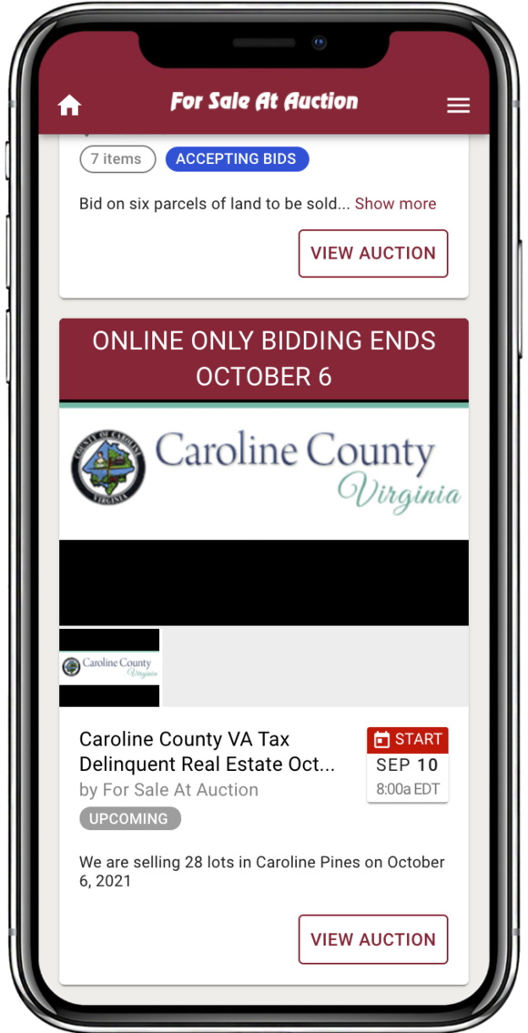 Image for Caroline County VA Tax Delinquent Real Estate October 2021