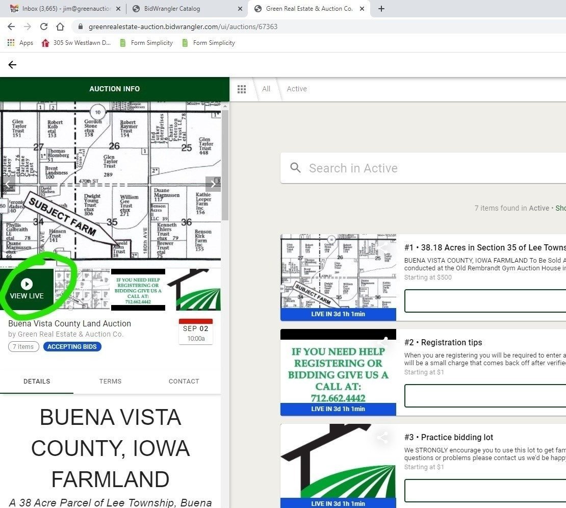 Buena Vista County, IA Land Auction!