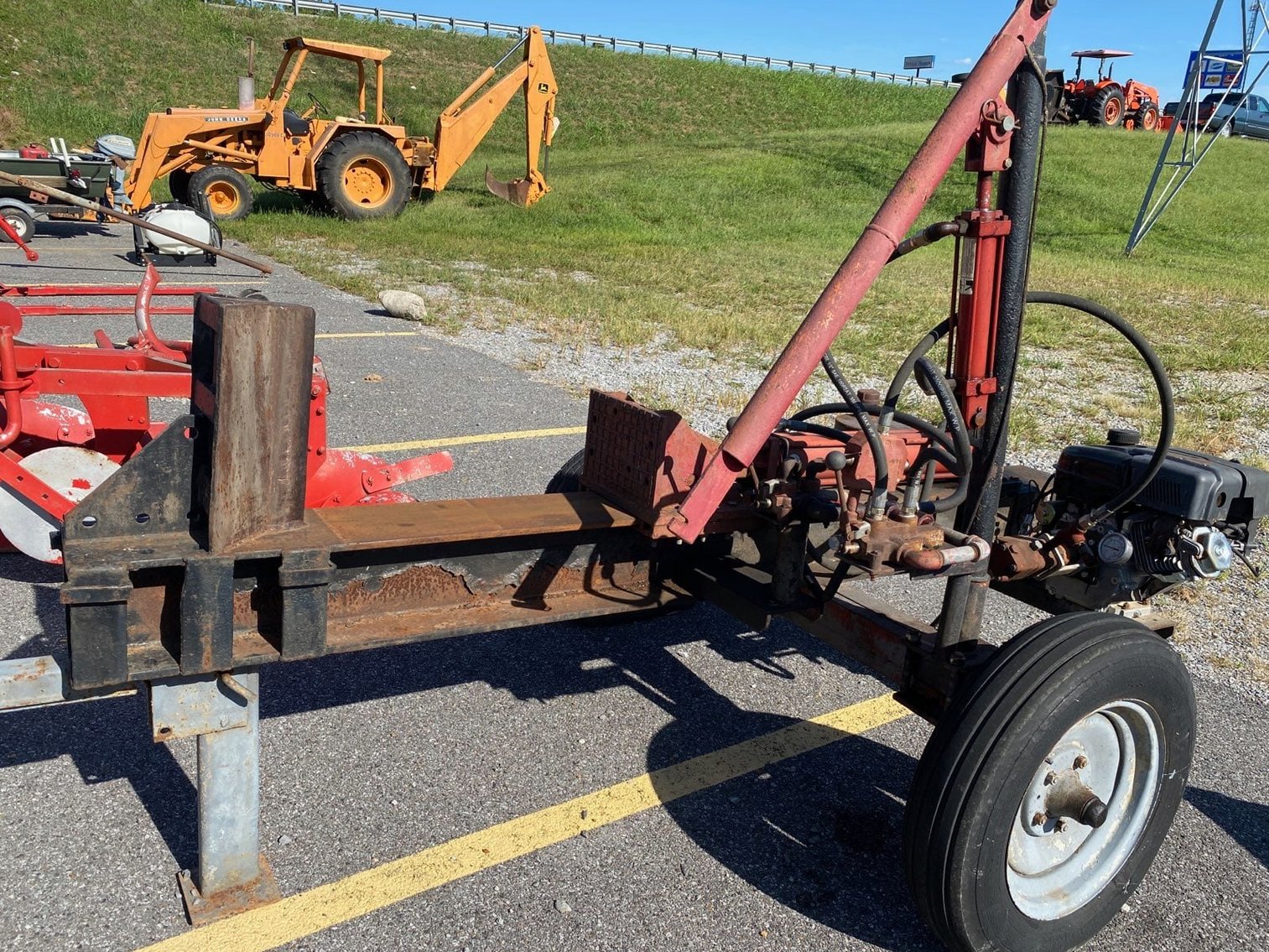 Trailered Log Splitter – Homemade w/ Hydraulic Lift