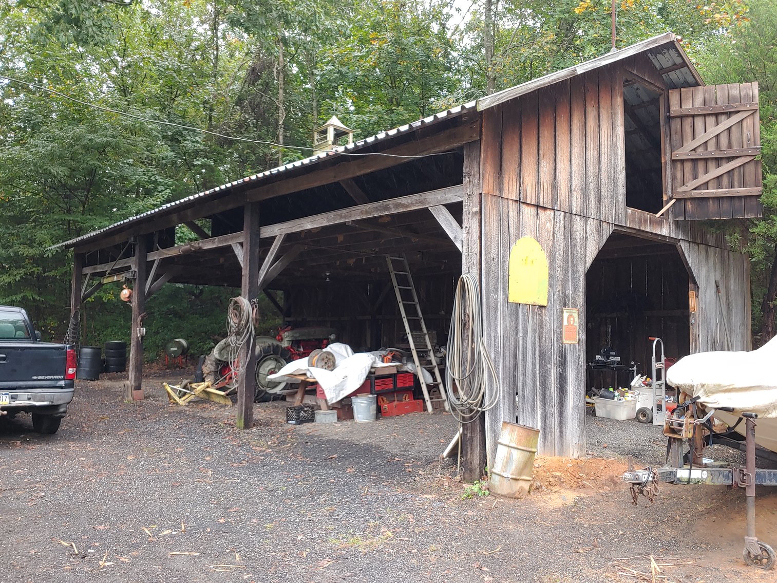 Image for 1 ROOM, 1 BA CABIN AND 2 ROOM LOG CABIN W/ 30’ X 60’ FT BARN/RUN-IN W/ ELECTRIC ON 1.25+/- ACRES