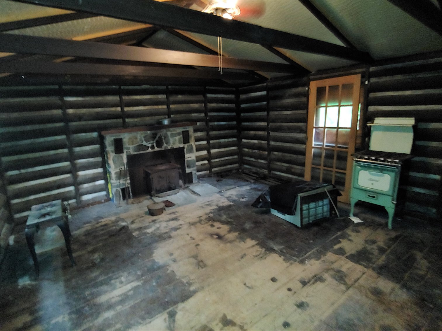 Image for 1 ROOM, 1 BA CABIN AND 2 ROOM LOG CABIN W/ 30’ X 60’ FT BARN/RUN-IN W/ ELECTRIC ON 1.25+/- ACRES