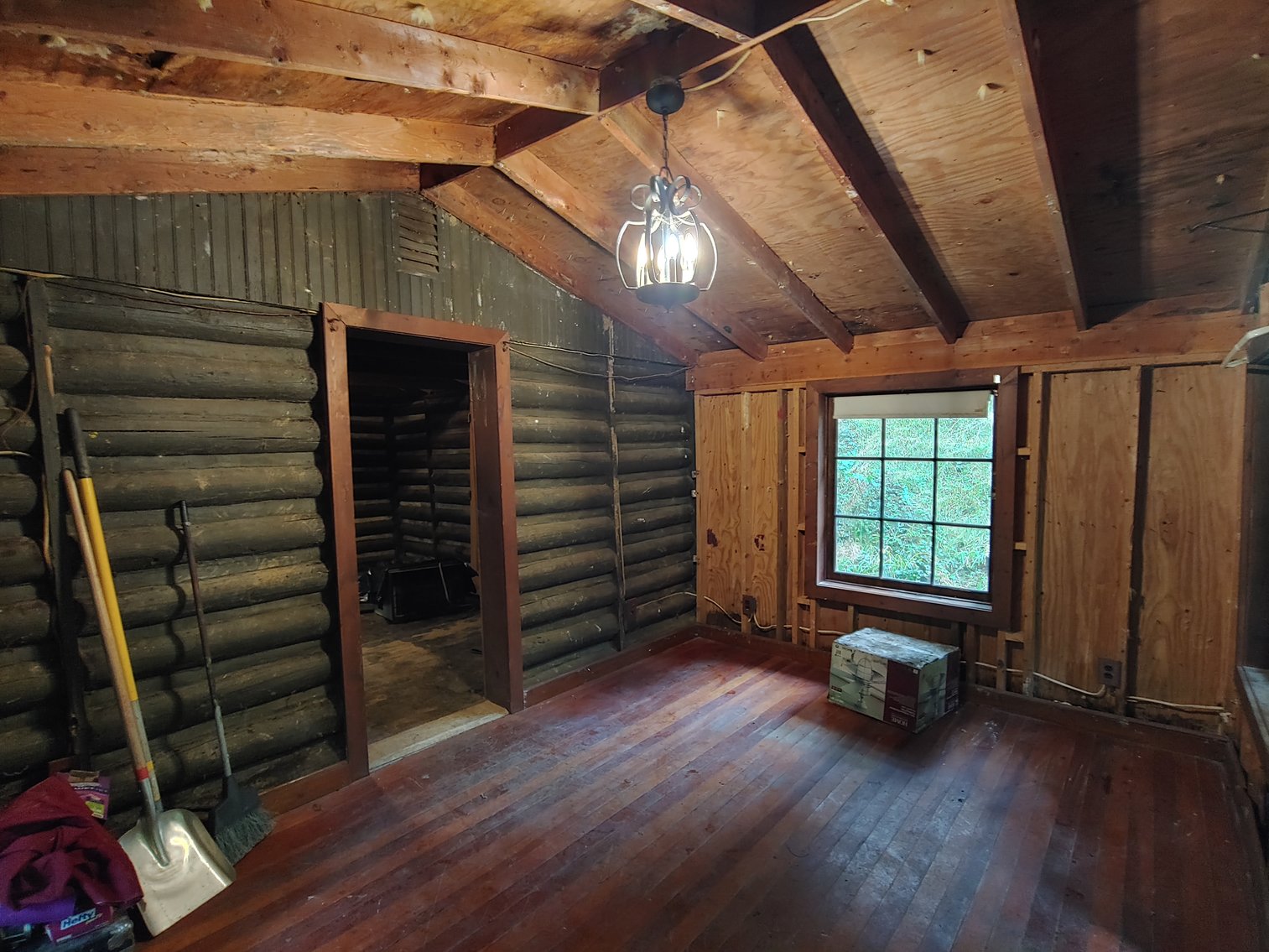Image for 1 ROOM, 1 BA CABIN AND 2 ROOM LOG CABIN W/ 30’ X 60’ FT BARN/RUN-IN W/ ELECTRIC ON 1.25+/- ACRES