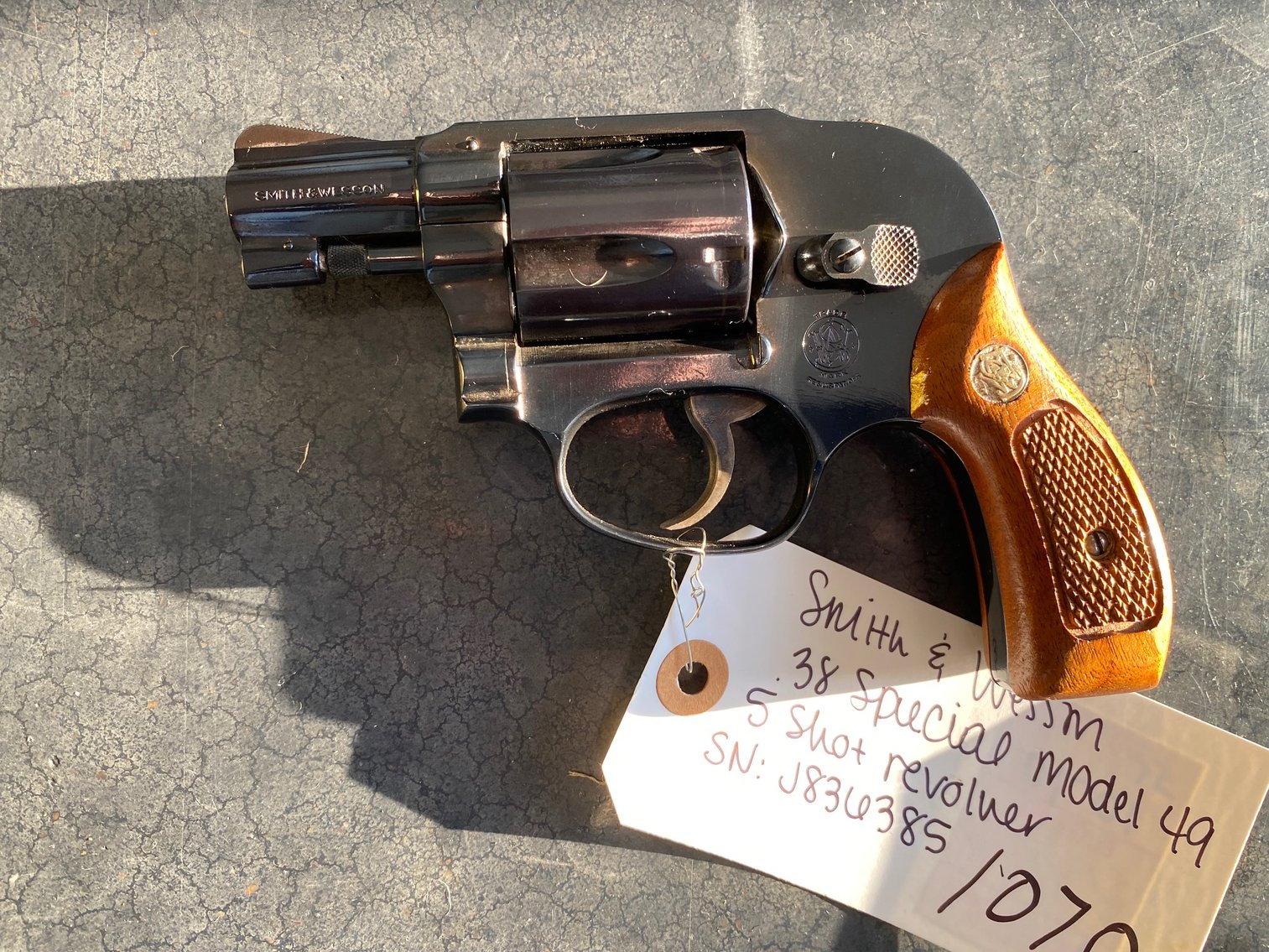 Smith & Wesson Model 49 .38 Special 5-Shot Revolver SN: J836385