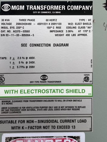 Image for ***SOLD***MJK0726 MGM Transformer