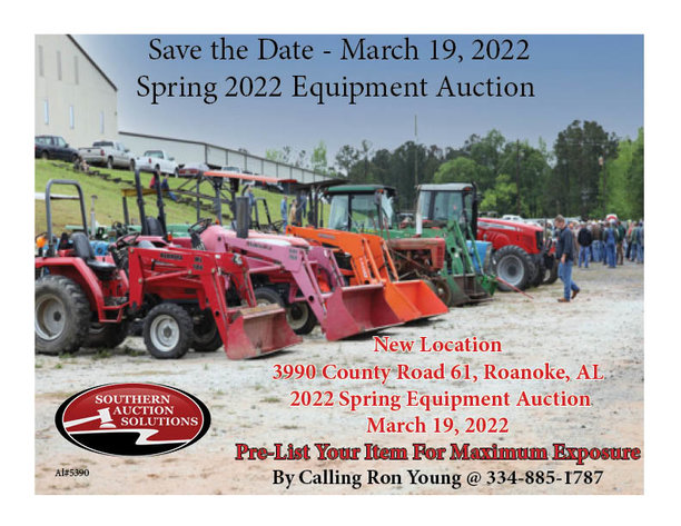 Image for Equipment Auction Spring 2022