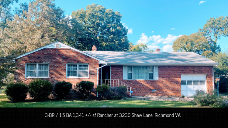 Image for Classic All-Brick Rancher in Richmond, VA with a Beautiful Open Kitchen and Huge Two-Car Garage.