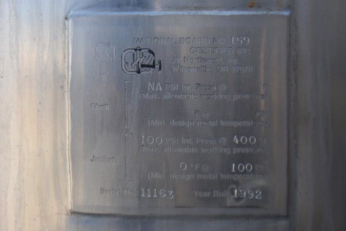 Image for MJK0960 Jr. Northwest Inc. Jacketed Tank 230 Gallons