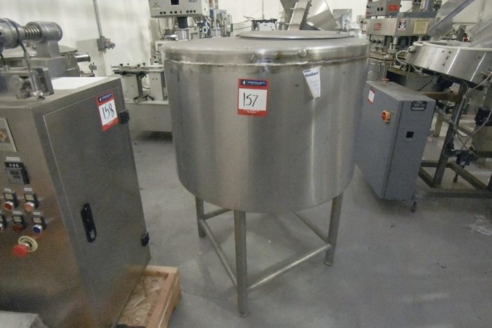 Image for ***SOLD*** MJK0970 Jacketed Liquid Tank With Full Agitator 130 Gallons