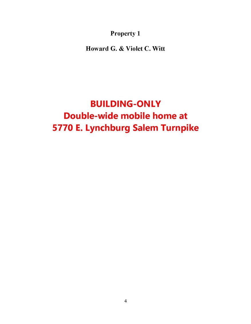 Image for N-1 Double-wide mobile home at 5770 E. Lynchburg Salem Tpke. - BUILDING ONLY