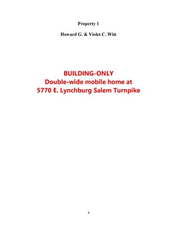 Image for SALE OF REAL PROPERTY COUNTY AND TOWN OF BEDFORD, VA