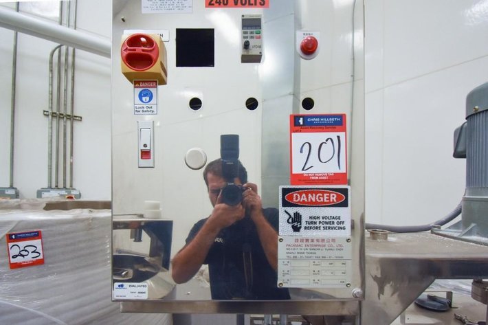 Image for ***SOLD*** MJK0992 100 Gallon Jacketed Tank set up with Agitation Motor