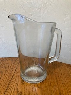 Vintage Glass Pitcher Made in USA 9"