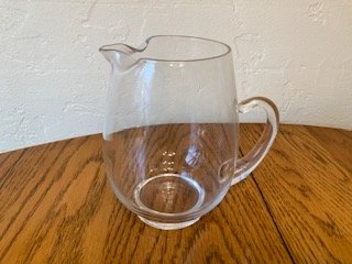 Vintage Glass Pitcher 6"