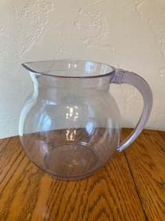Plastic Pitcher 7.5" tall