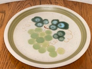 Vintage Tokay Stoneware Platter #4129; 12.25"