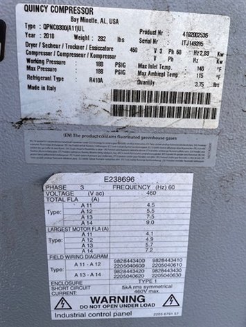 Image for MJK1031 Quincy Compressor