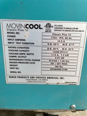 Image for MJK1039 Movin Cool AC Unit