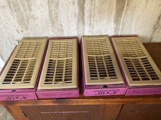 Lot of 4 Floor Vent Covers, New 4x10